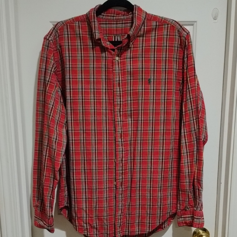 Ralph Lauren Red Plaid Casual Shirt